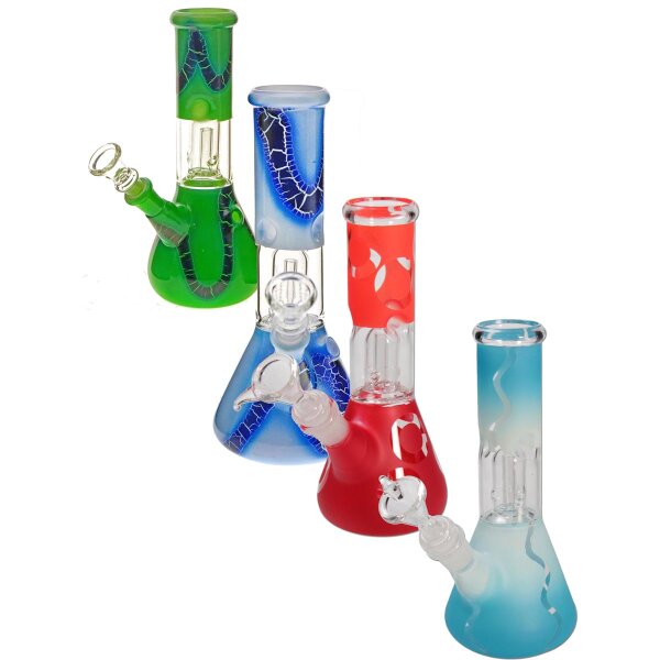 Black Leaf bong de cristal con percolador cúpula