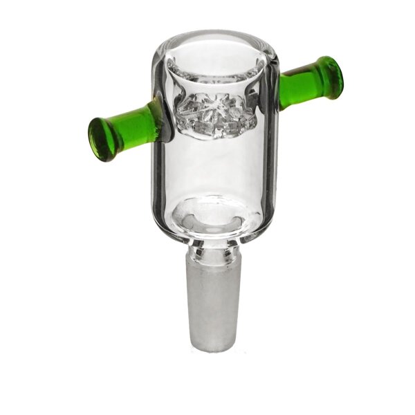 Cazoleta de vidrio sin rejilla verde 10mm