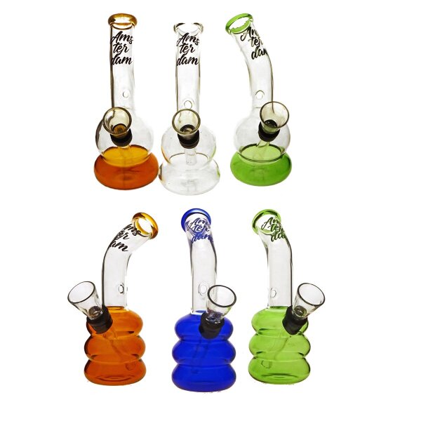 Mini Pipa de cristal Amsterdam 12cm