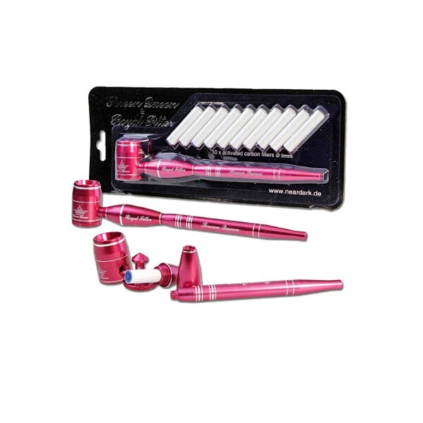 Pipa Screen Queen con adaptador Royal Filter - rojo
