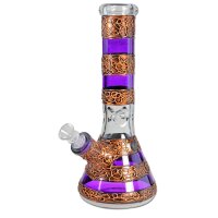 Bong de vidrio pintado a mano Ice 18,8 Steam Stripes 1