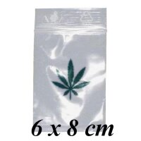 100 bolsas autocierre hierba - 6x8 cm