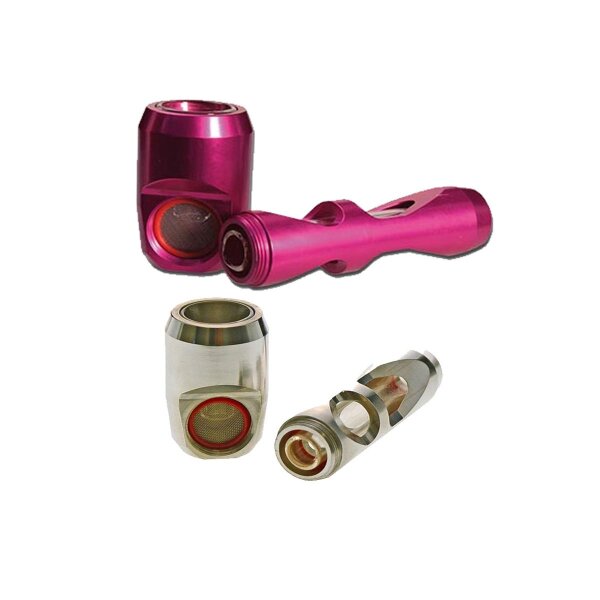 Hammer Pipe pipa de metal con inserto de vidrio