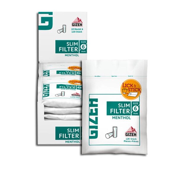 GIZEH Slim Filter Menthol