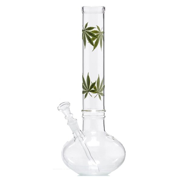 Bong multihoja con panza y ranuras de agarre 35cm 14.5