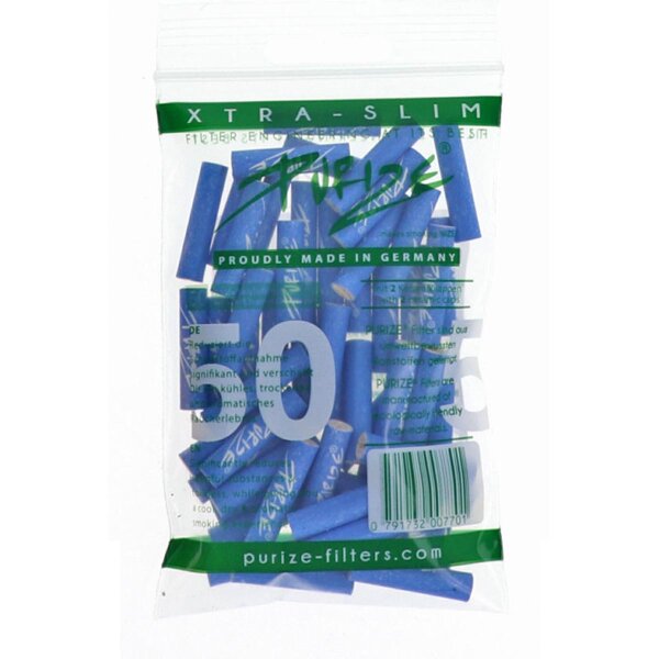 Filtro de carbón activado PURIZE® - XTRA Slim Size Azul 50er