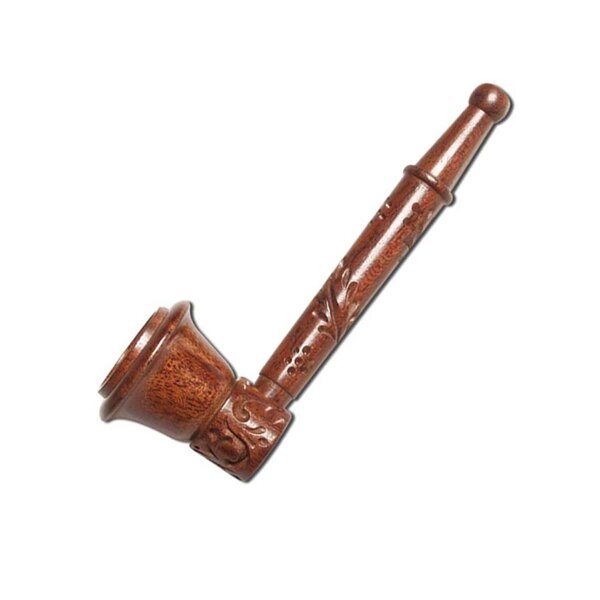 Tubo de palo de rosa tallado
