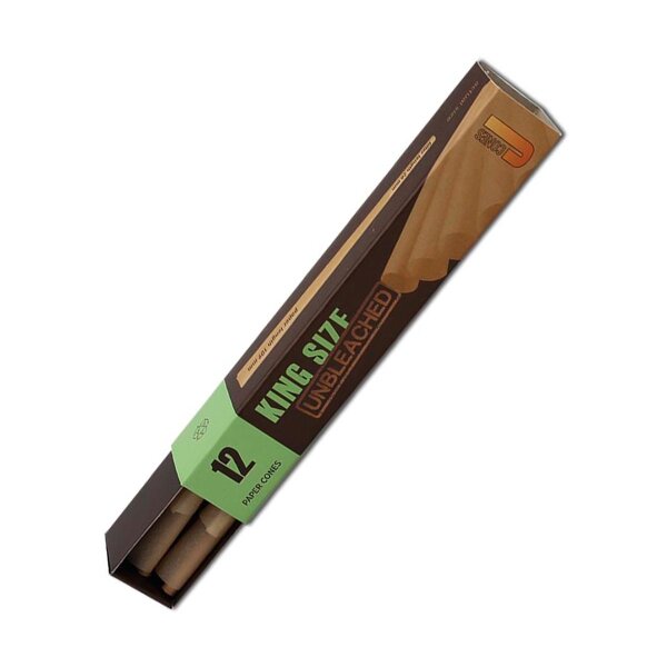 J-Ware Cones pre-liados sin blanquear - King Size 12x