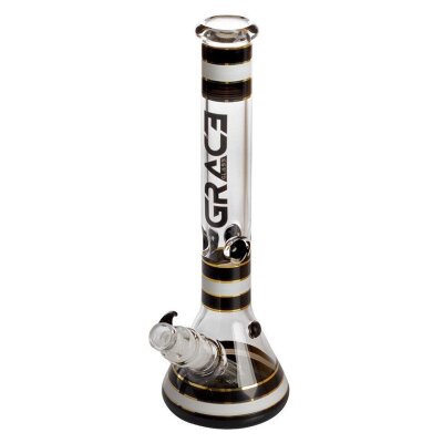 Grace Glass Bong Striped Series - negro