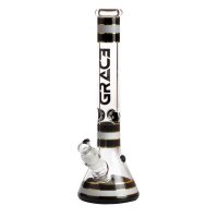 Grace Glass Bong Striped Series - negro
