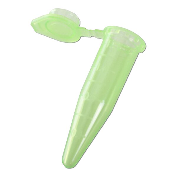 Vial de reacción con tapa y escala 1,5 ml  - verde