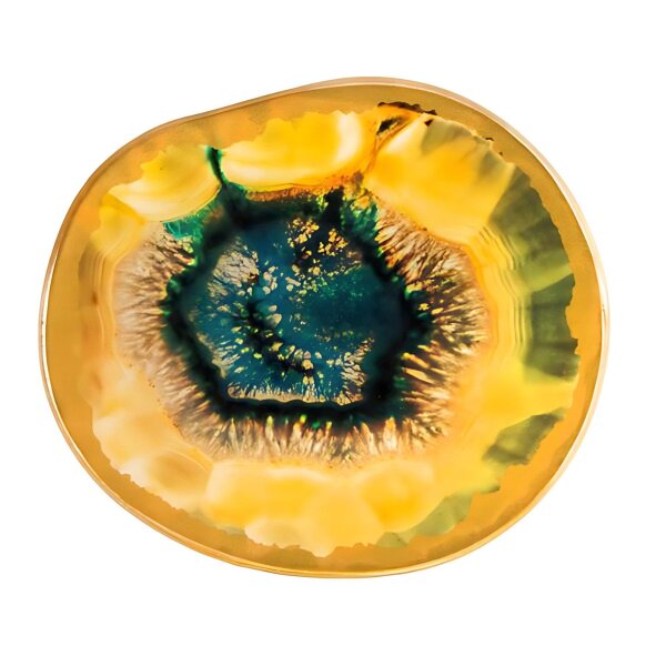 Cristal con aspecto de ágata amarillo