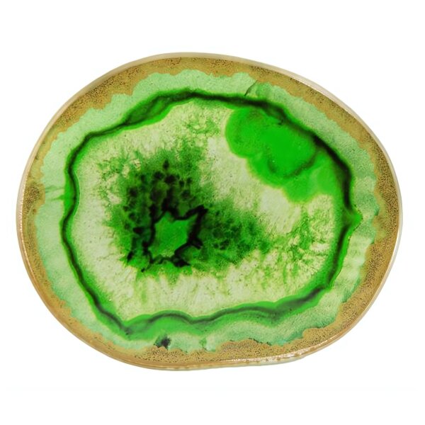 Cristal con aspecto de ágata verde