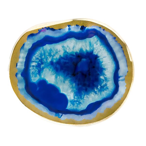 Cristal con aspecto de ágata azul