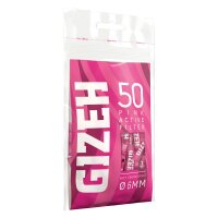 Filtro de carbón activado Gizeh Slim 6 mm Pink