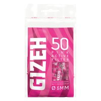 Filtro de carbón activado Gizeh Slim 6 mm Pink