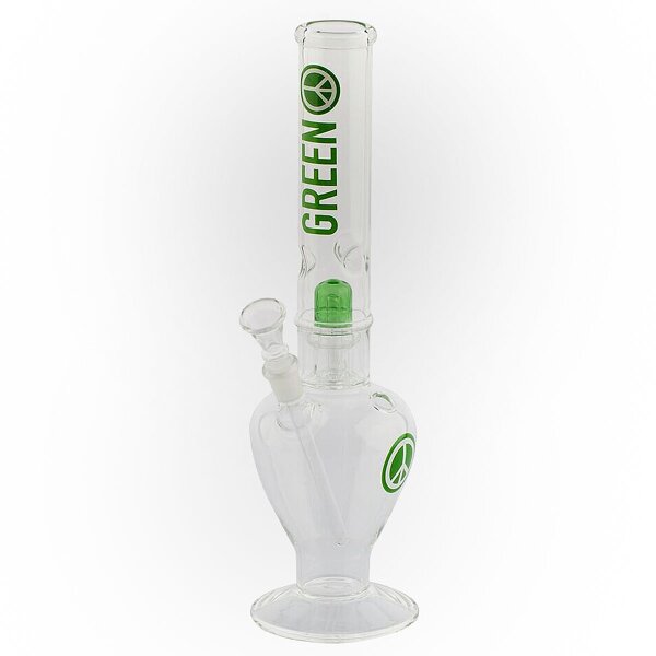 Bong Peace de Greenline con percusor de cúpula de 35 cm.