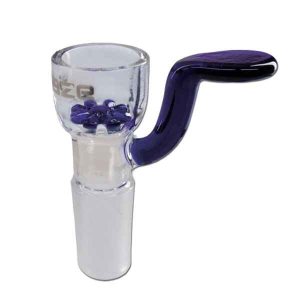 Blaze cabeza de vidrio con colador + asa 14,5 azul