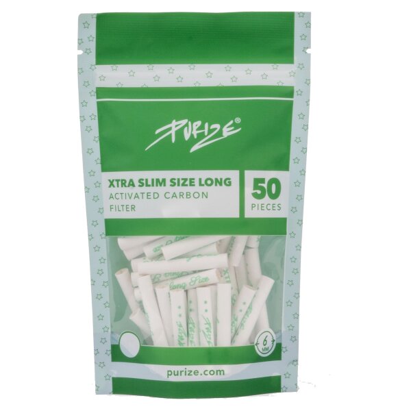 PURIZE® XTRA Long Size filtro de carbón activado 6mm - 50x