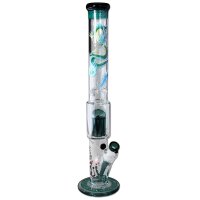 Bong de percolador Qinglong de Black Leaf de 49 cm. cilindro