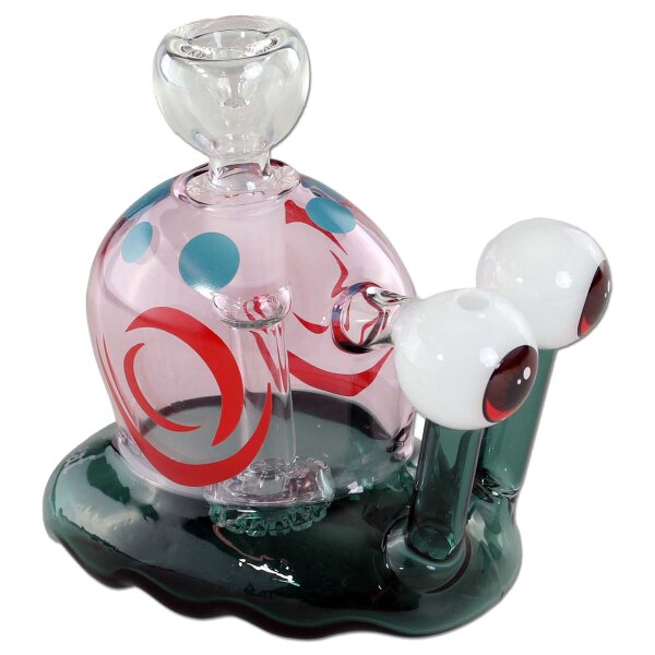 Black Leaf bong de vidrio Snail