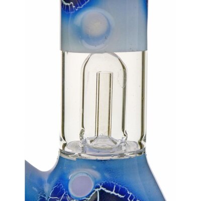 Bong de cristal de Black Leaf con percolador cúpula Snake azul