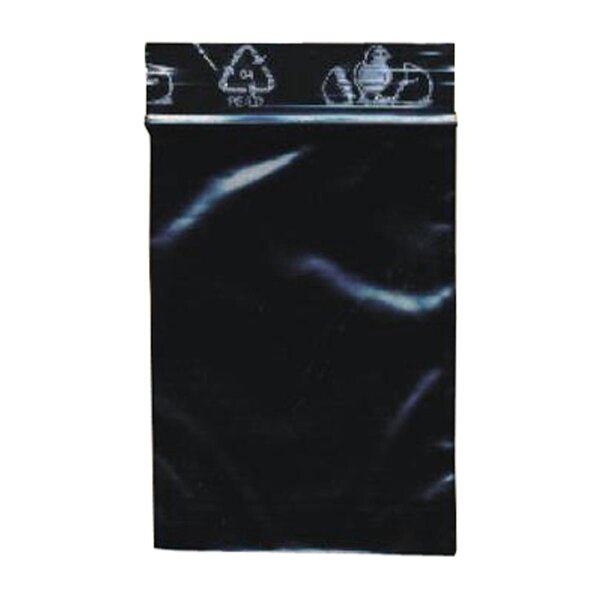 100 bolsas autocierre negra - 6x8 cm