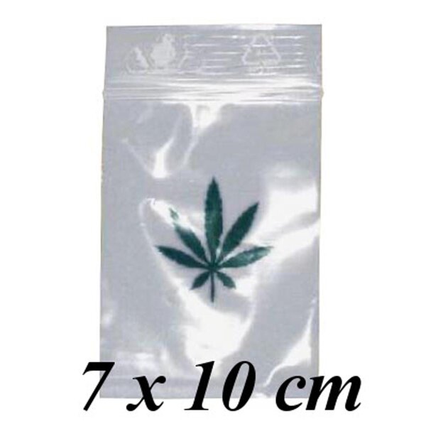 100 bolsas autocierre hierba - 7x10 cm