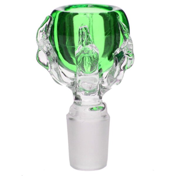 Cazoleta de vidrio con garra 18,8 verde