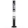 Bong de cristal negro / blanco, 53cm
