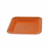 Platillo cuadrado para floreros, terracota, 28,5 x 28,5 cm