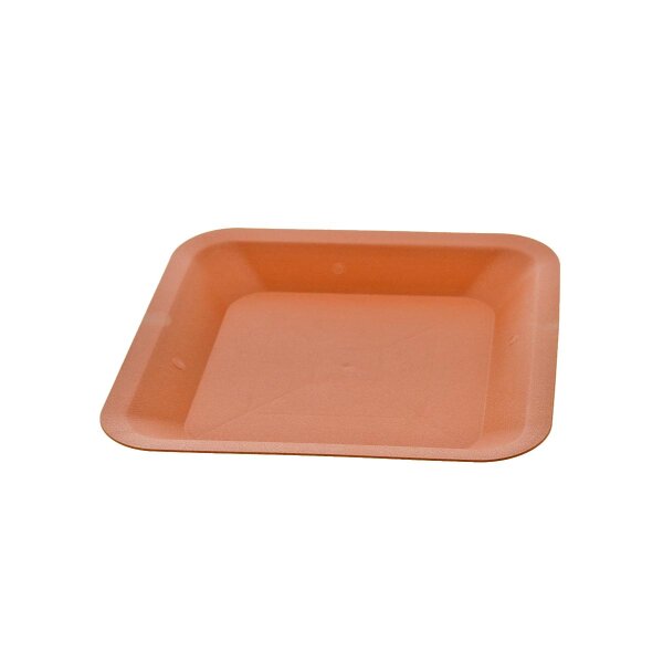 Platillo cuadrado para floreros, terracota, 30,5 x 30,5 cm