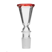 Cazoleta de cristal embudo con borde 18.8 rojo