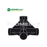 HOMEbox rincón de recambio 4way conectores 2 Pack 22mm